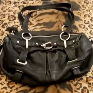 Real leather shoulder bag